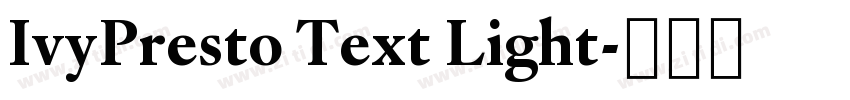 IvyPresto Text Light字体转换
